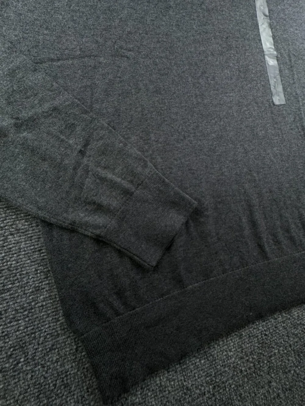 NWOT Banana Republic Pullover Luxe Sweater XL Gray V Neck Knit Soft Cotton Blend